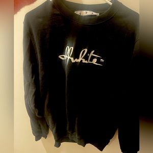 Off White black crew neck sweater.size small but a little oversized